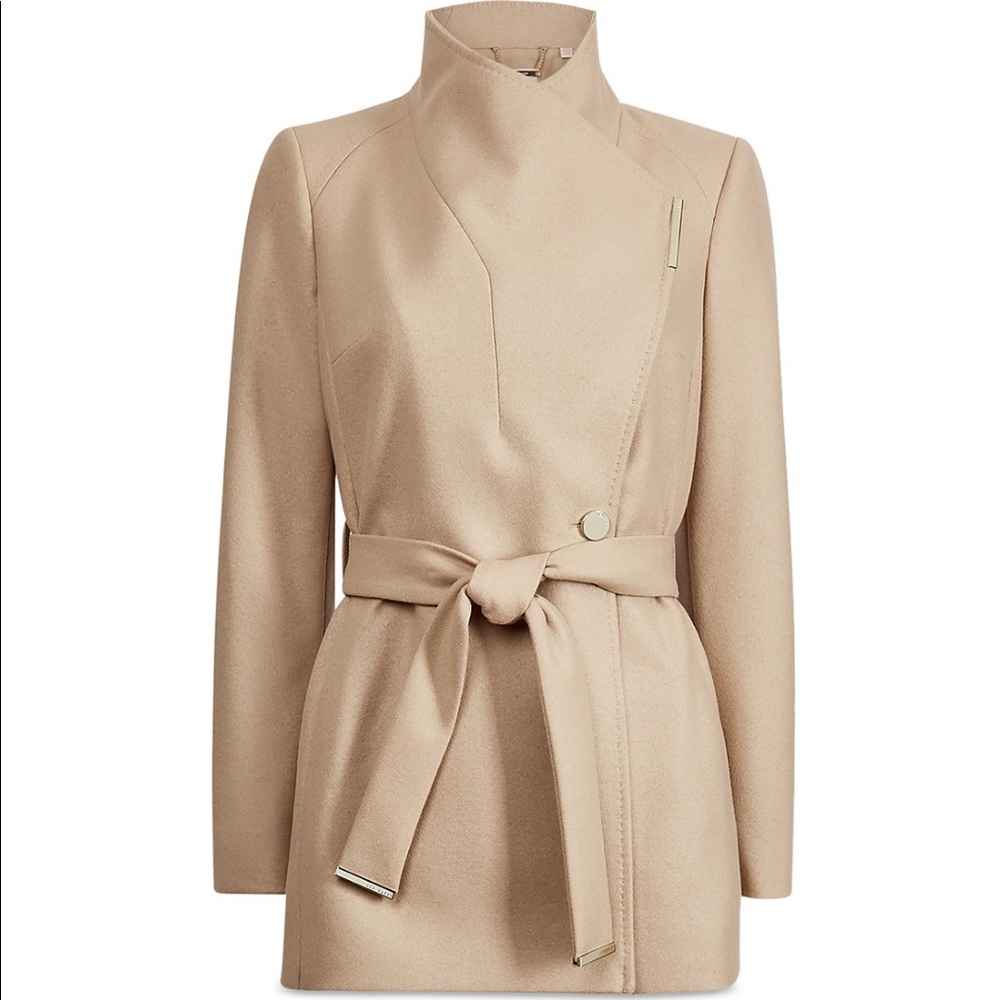 Ted Baker Belted wrap coat camel